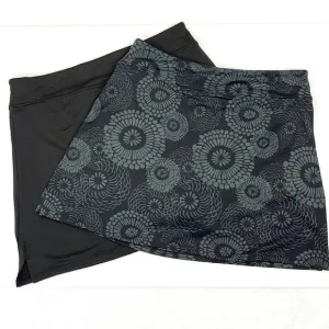 SET OF TWO BLACK PULL-ON SKORTS