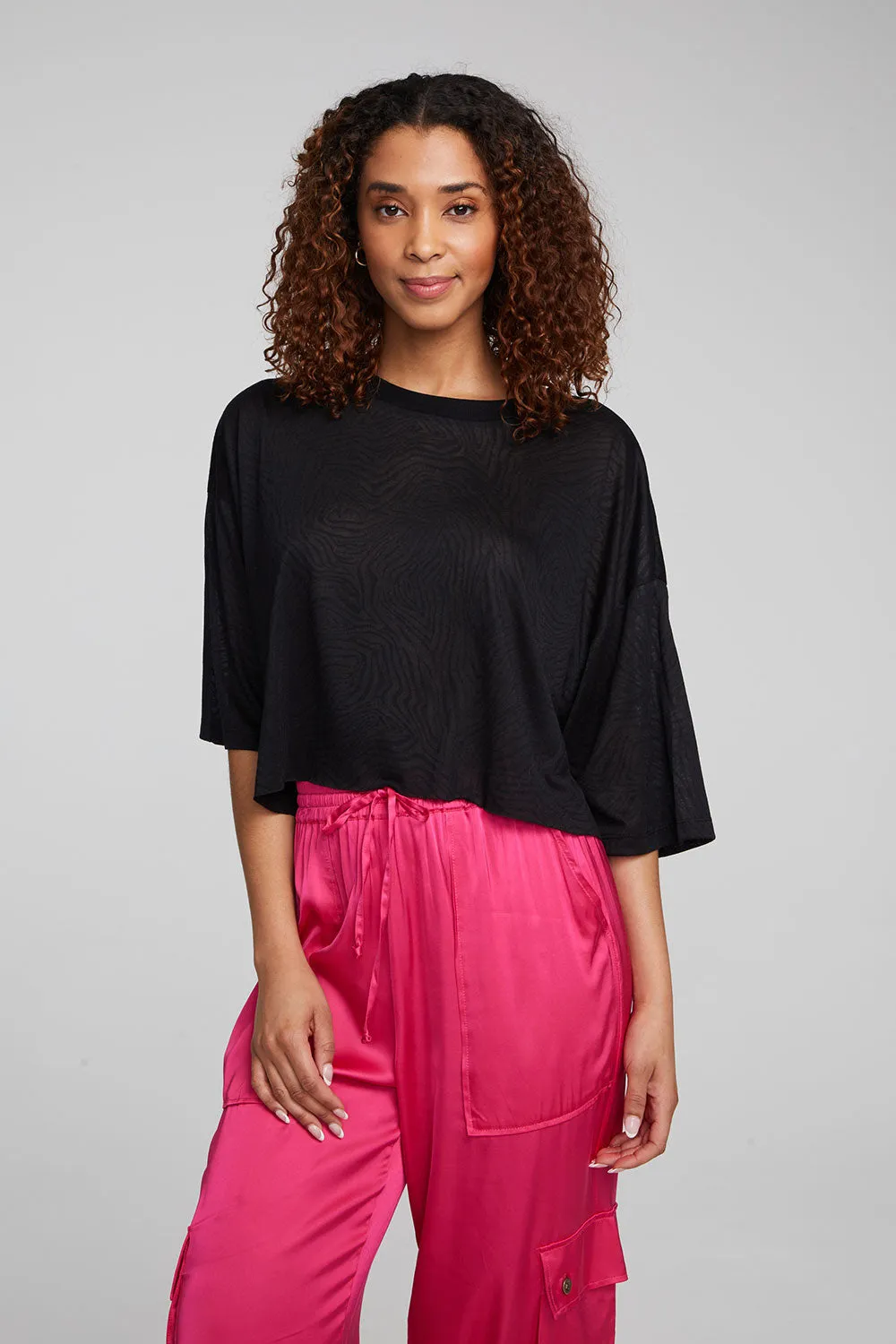 Shine Shadow Black Tee