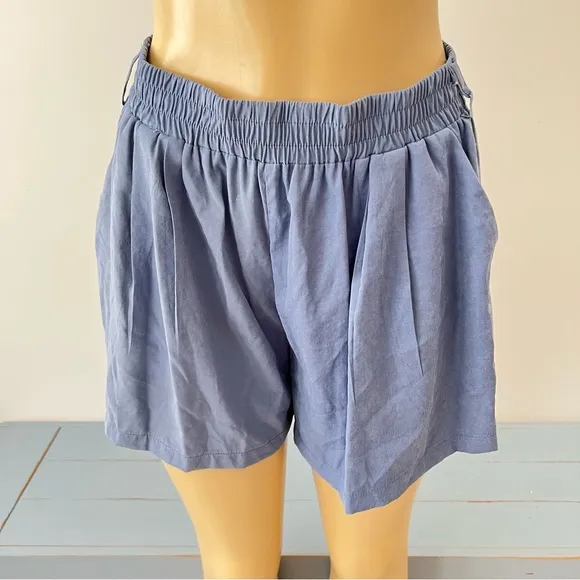 Shorts Set Sz M Shorts And Top Monochromatic Blue Blouse Loose