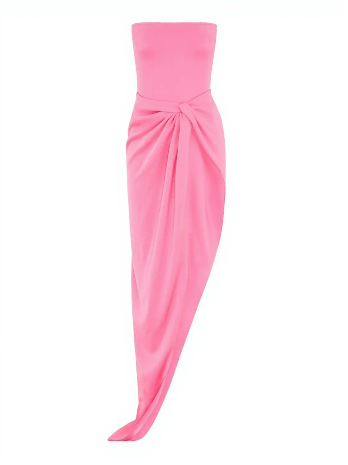 Siena Strapless Corset Split Maxi Dress In Pink