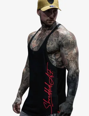Signature  T-BACK singlet Black/Red