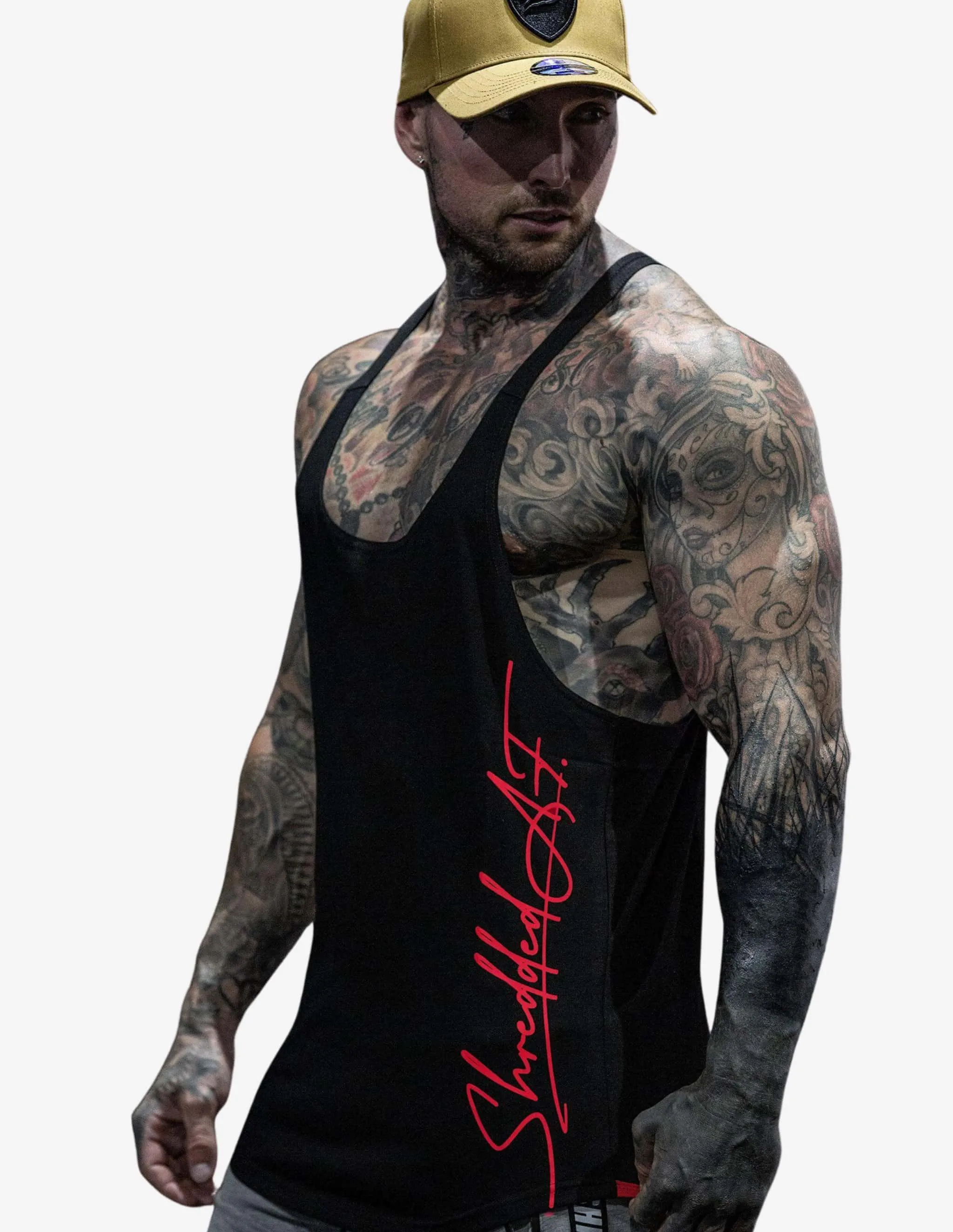 Signature  T-BACK singlet Black/Red