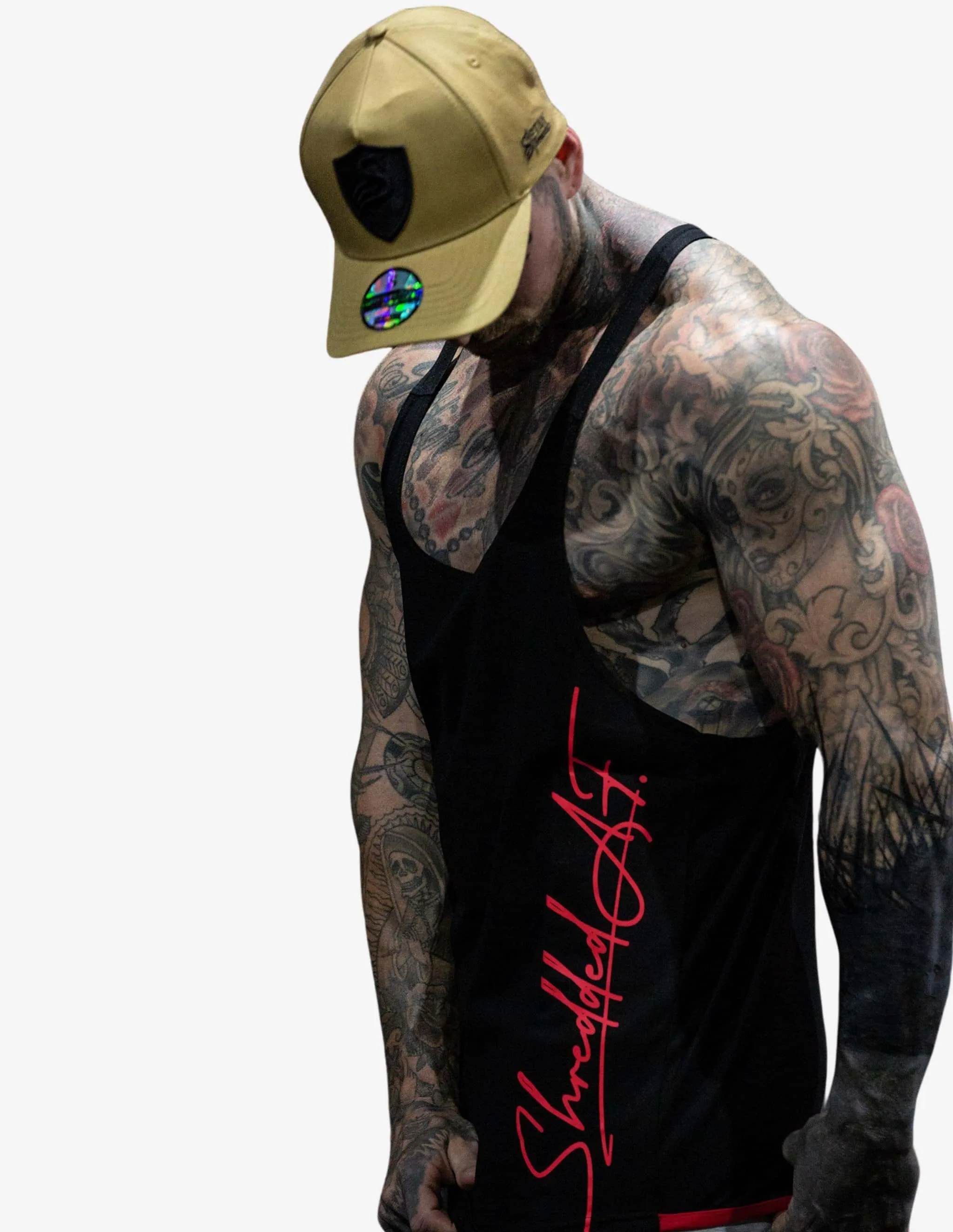 Signature  T-BACK singlet Black/Red