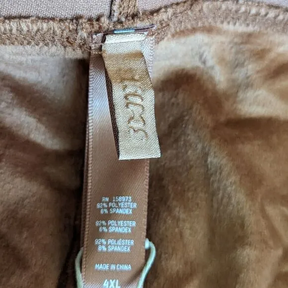 Skims NWT High Rise Stretch Velour Boxer Bike Shorts in Copper Sz 4XL