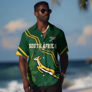 South Africa Rugby Hawaiian Shirt Champions GO Bokke LT7