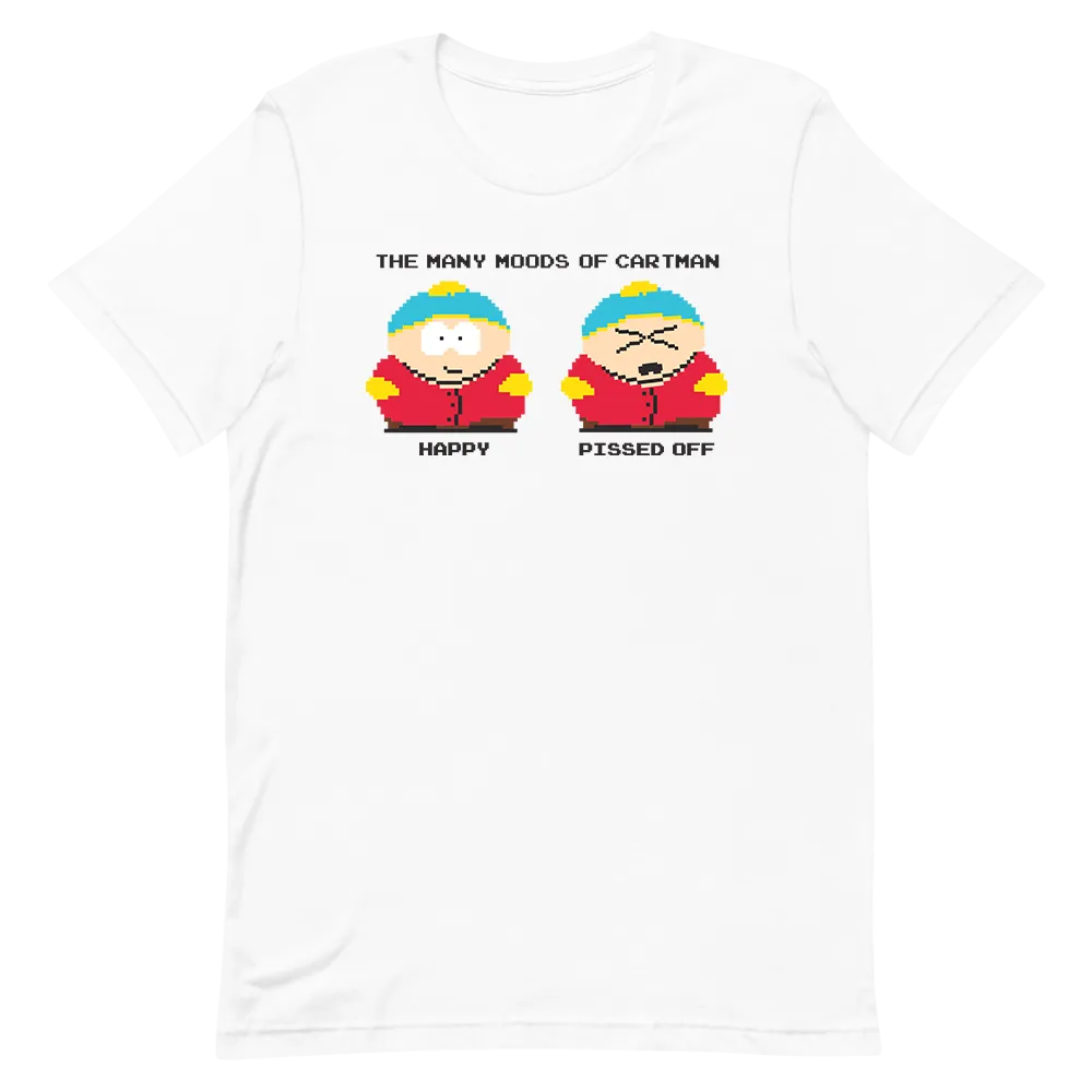 South Park Many Moods of Cartman Adult Short Sleeve T-Shirt
