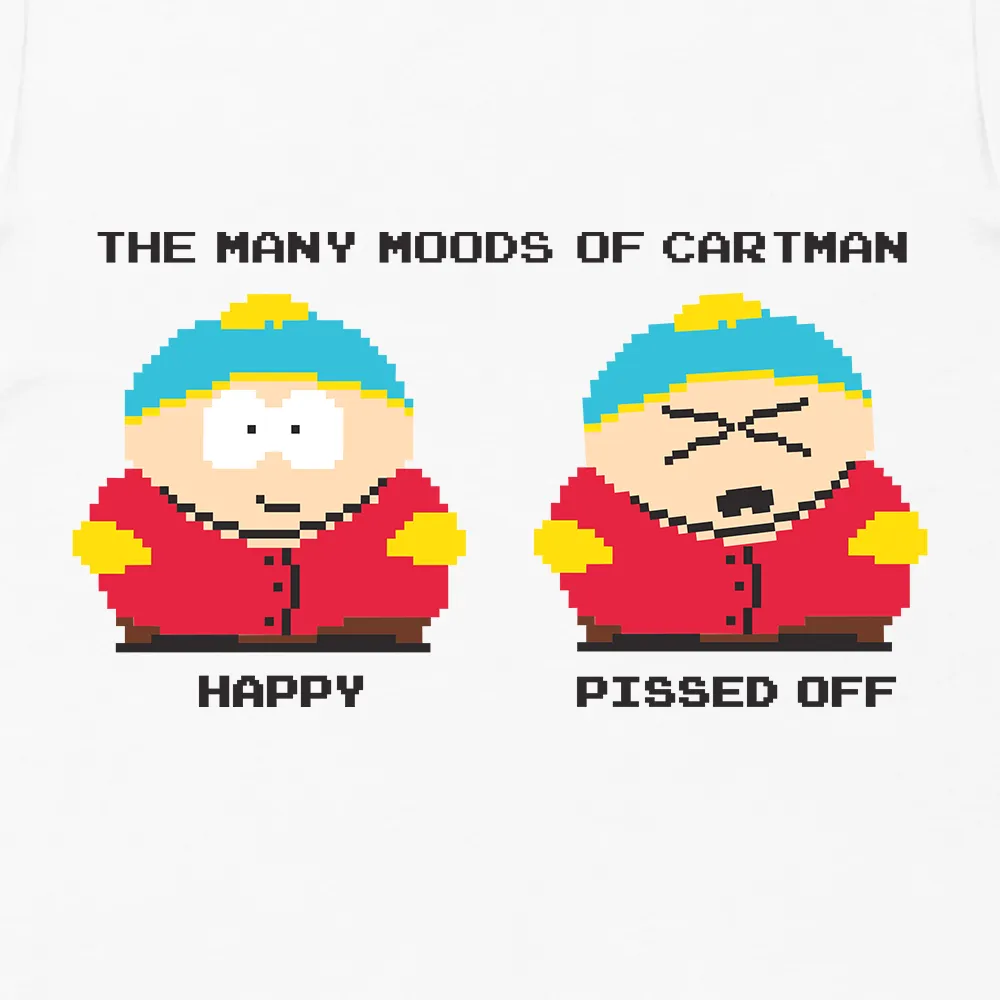 South Park Many Moods of Cartman Adult Short Sleeve T-Shirt