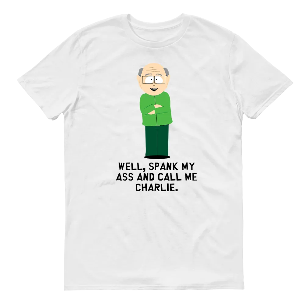 South Park Mr. Garrison Call Me Charlie Adult Short Sleeve T-Shirt