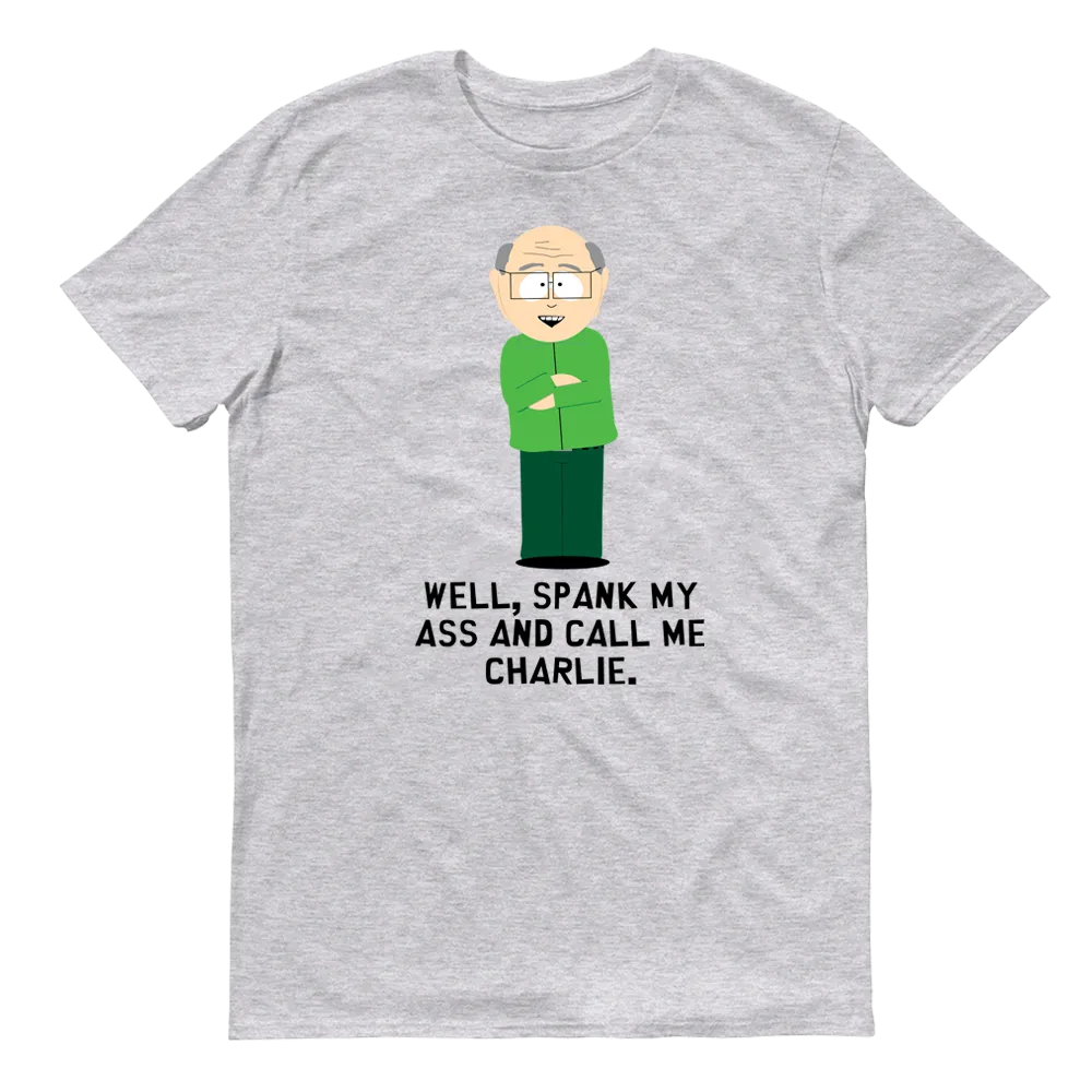 South Park Mr. Garrison Call Me Charlie Adult Short Sleeve T-Shirt