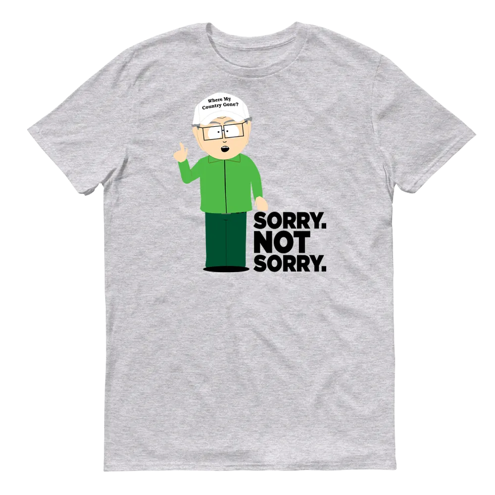 South Park Mr. Garrison Sorry Not Sorry Adult Short Sleeve T-Shirt