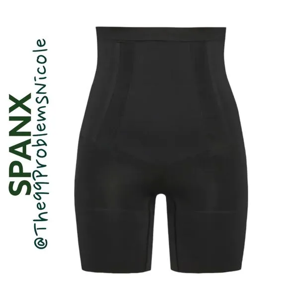 Spanx Oncore Mid Thigh Shorts in Black