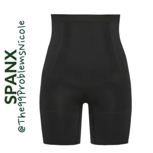 Spanx Oncore Mid Thigh Shorts in Black