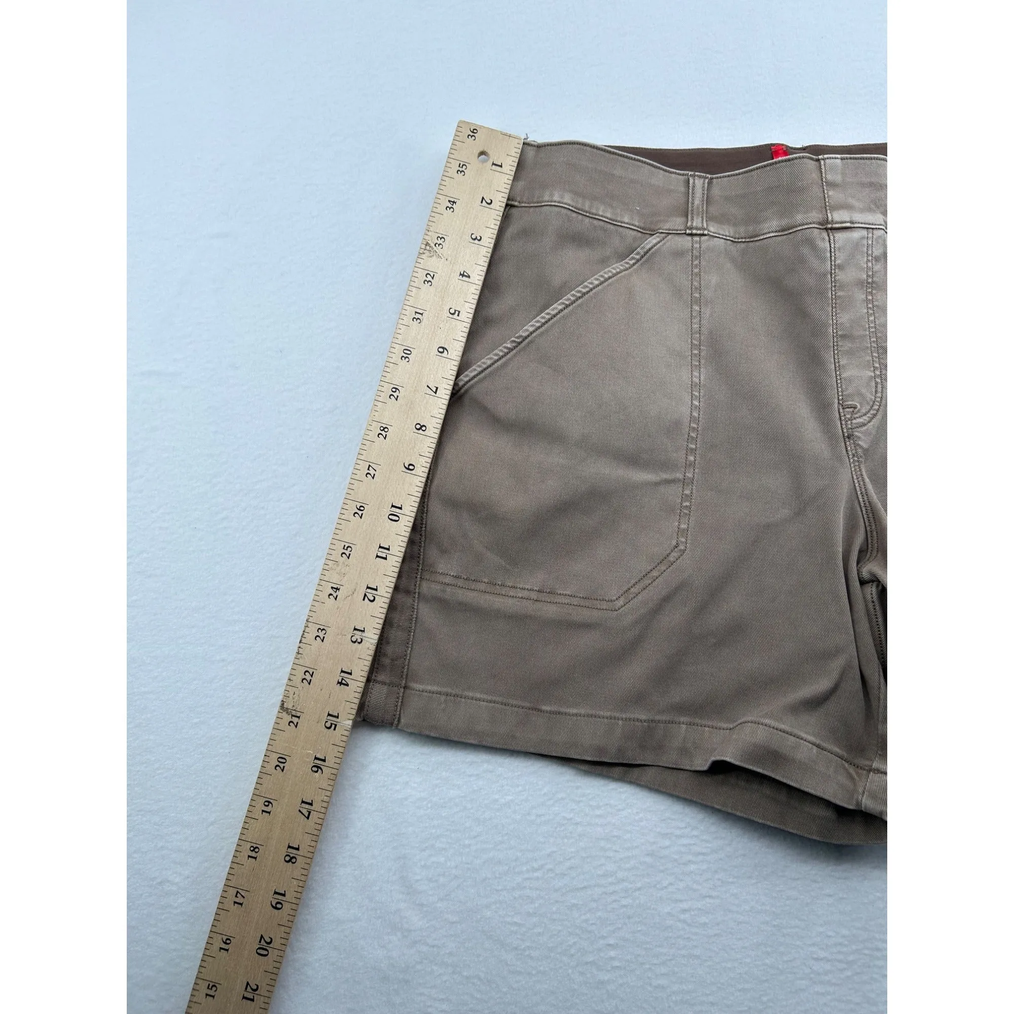 Spanx Womens  Stretch Cotton Casual Shorts With Pockets #6474