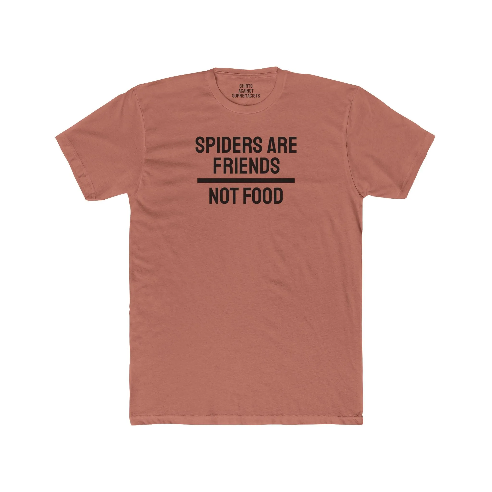Spiders Are Friends Not Food - Unisex Cotton Crew Tee