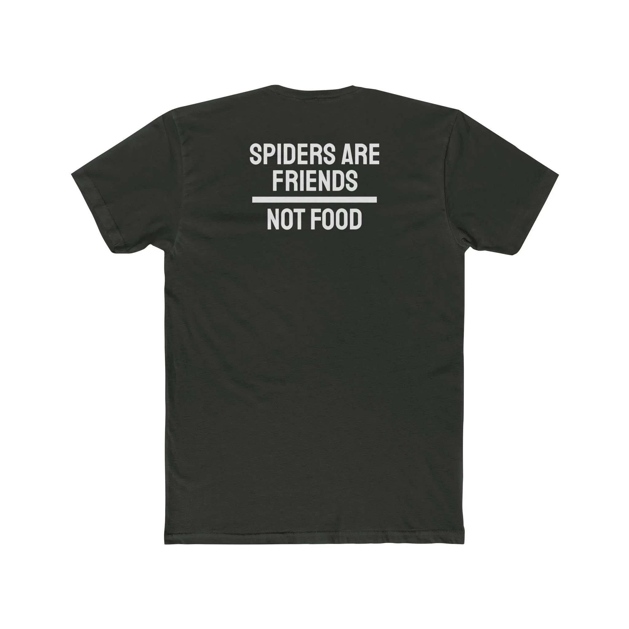 Spiders Are Friends Not Food - Unisex Cotton Crew Tee