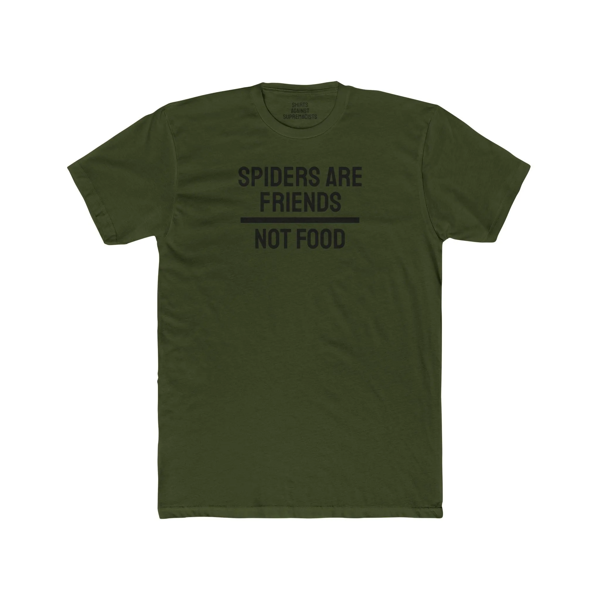 Spiders Are Friends Not Food - Unisex Cotton Crew Tee