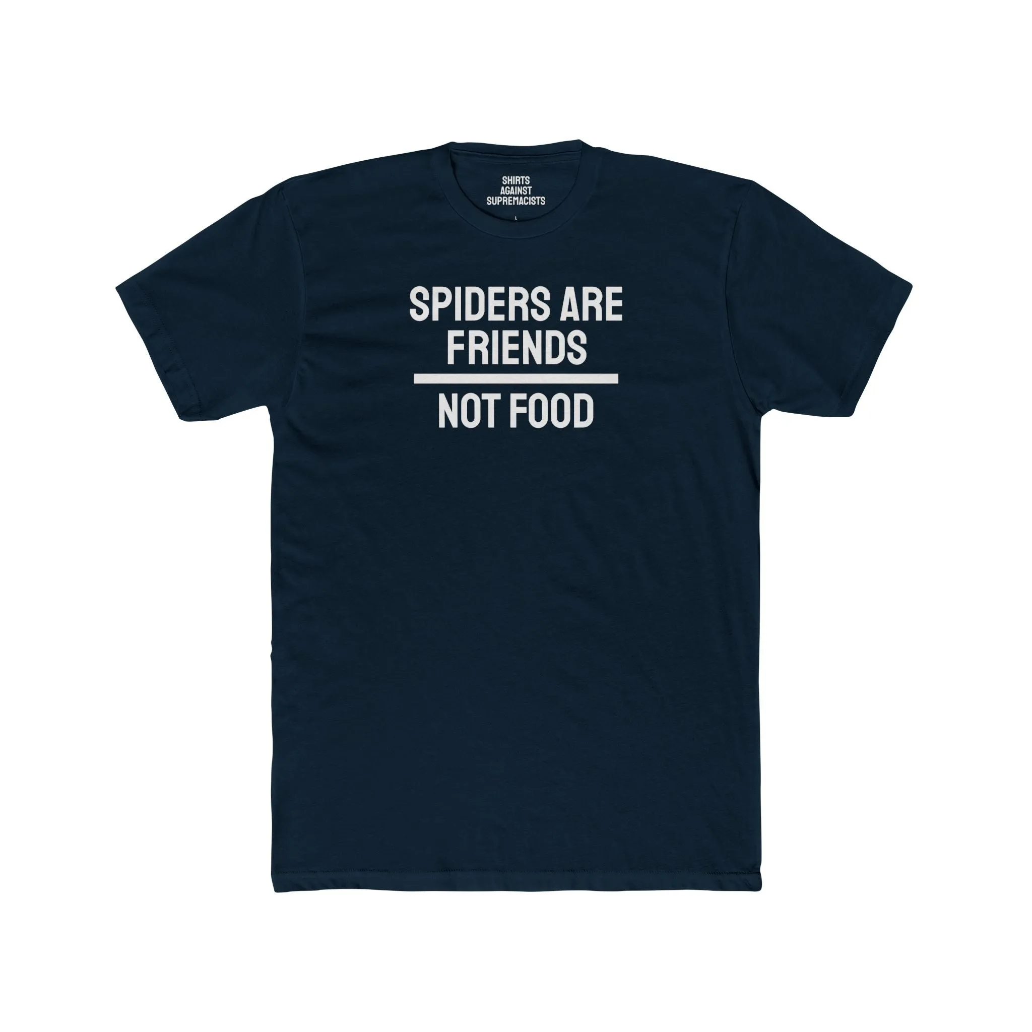 Spiders Are Friends Not Food - Unisex Cotton Crew Tee