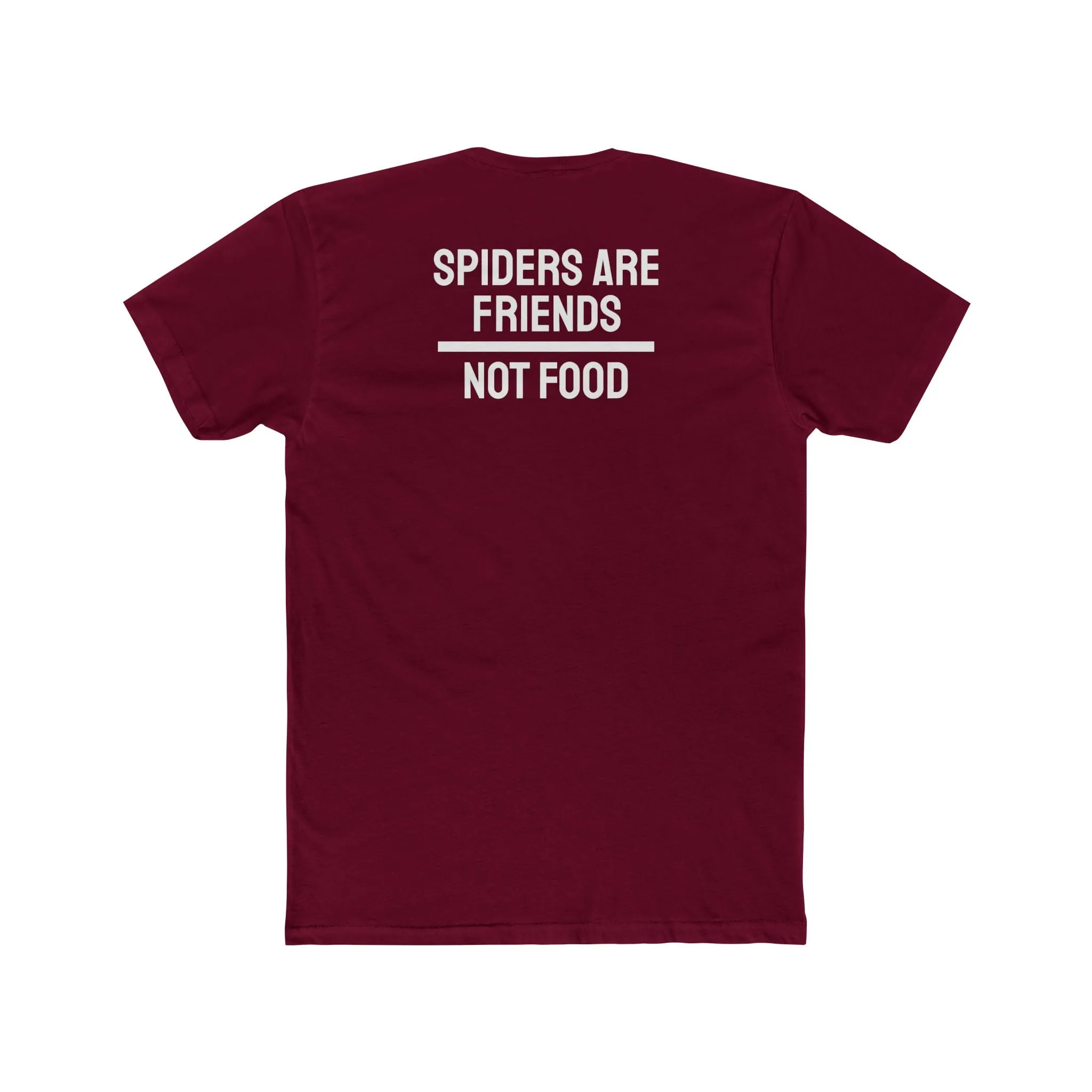 Spiders Are Friends Not Food - Unisex Cotton Crew Tee