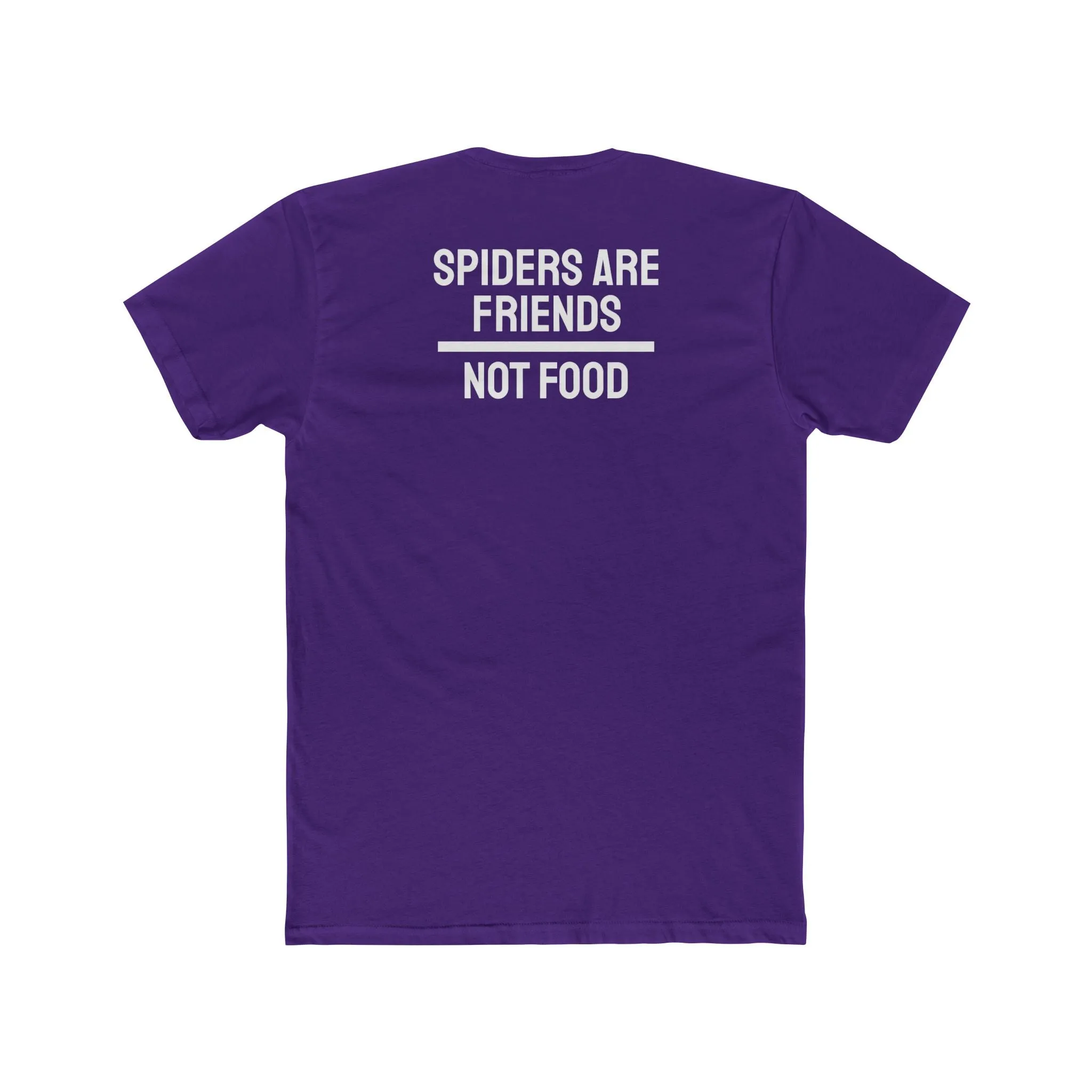 Spiders Are Friends Not Food - Unisex Cotton Crew Tee