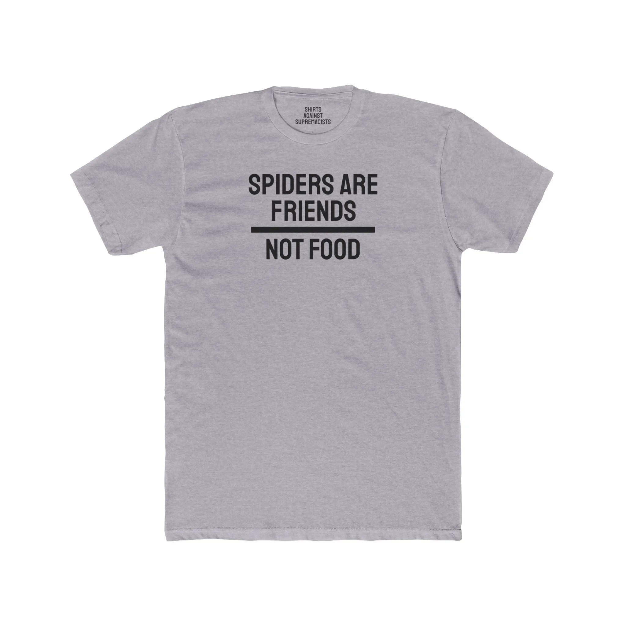 Spiders Are Friends Not Food - Unisex Cotton Crew Tee