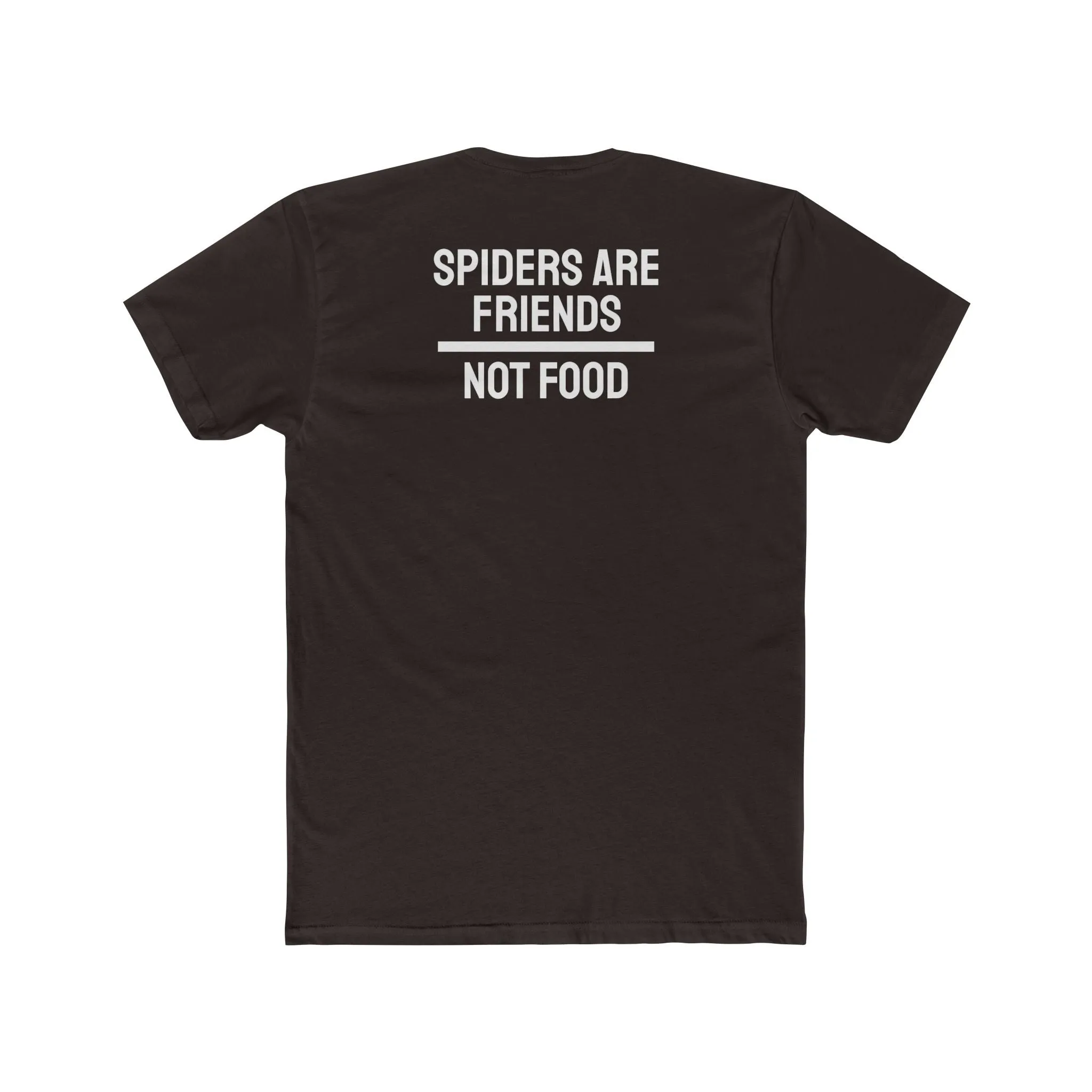 Spiders Are Friends Not Food - Unisex Cotton Crew Tee