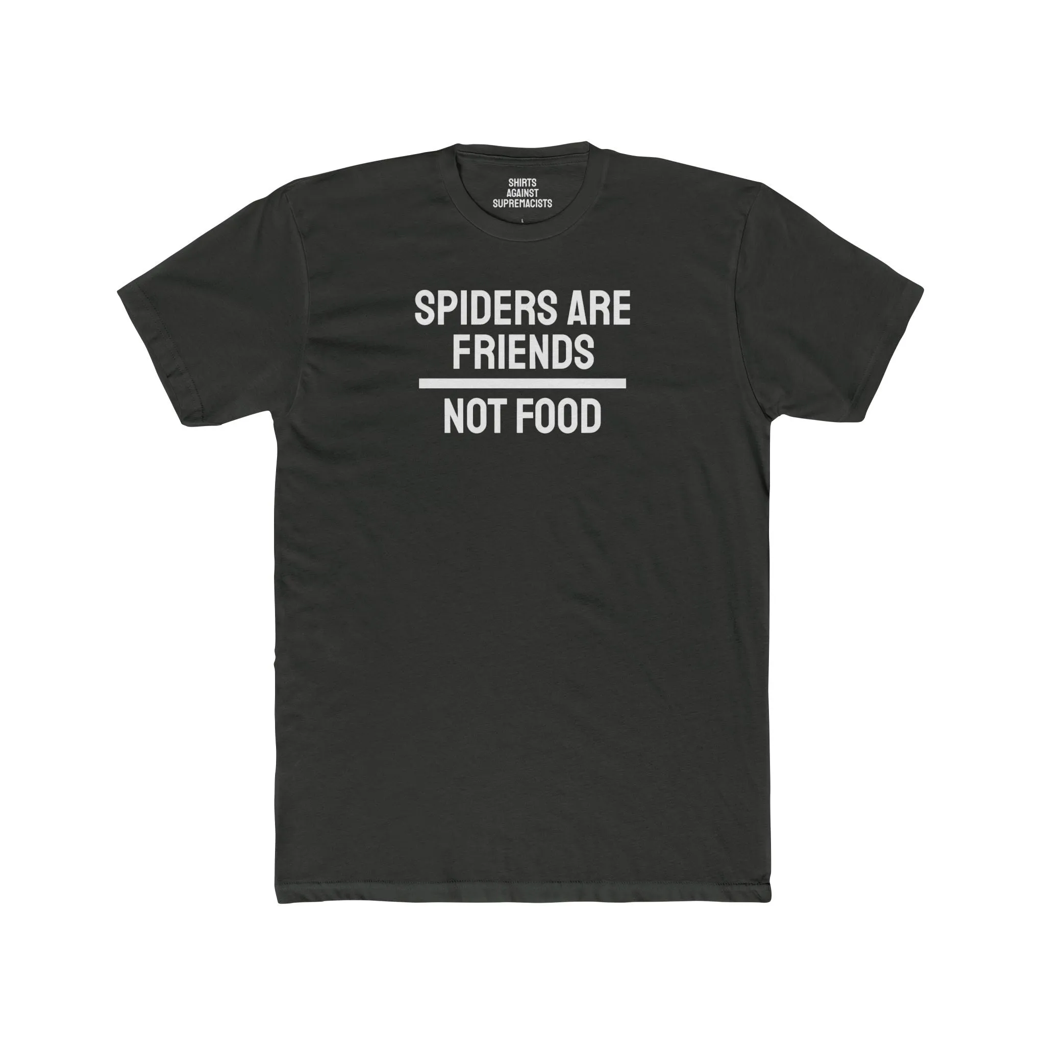 Spiders Are Friends Not Food - Unisex Cotton Crew Tee