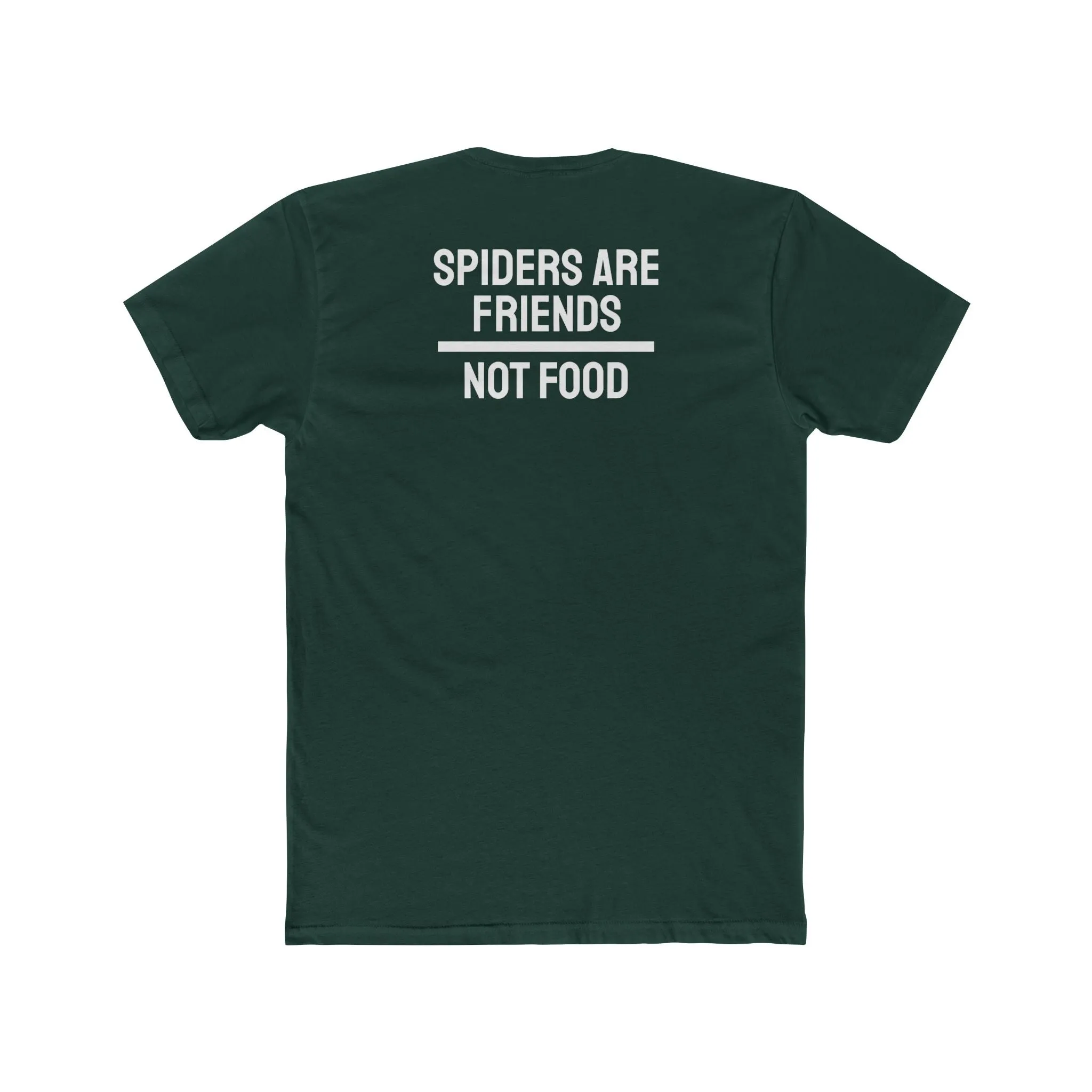 Spiders Are Friends Not Food - Unisex Cotton Crew Tee