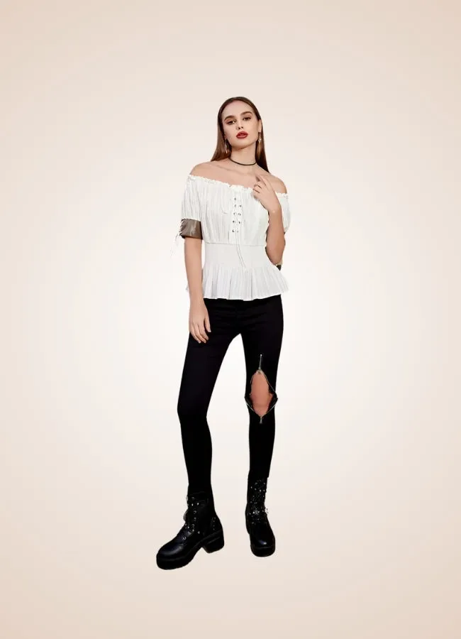 Steampunk Bare Shoulders Shirt