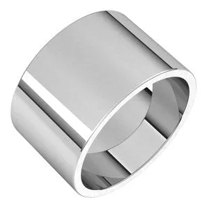 Sterling Silver 12 mm Flat Band Size 7.5