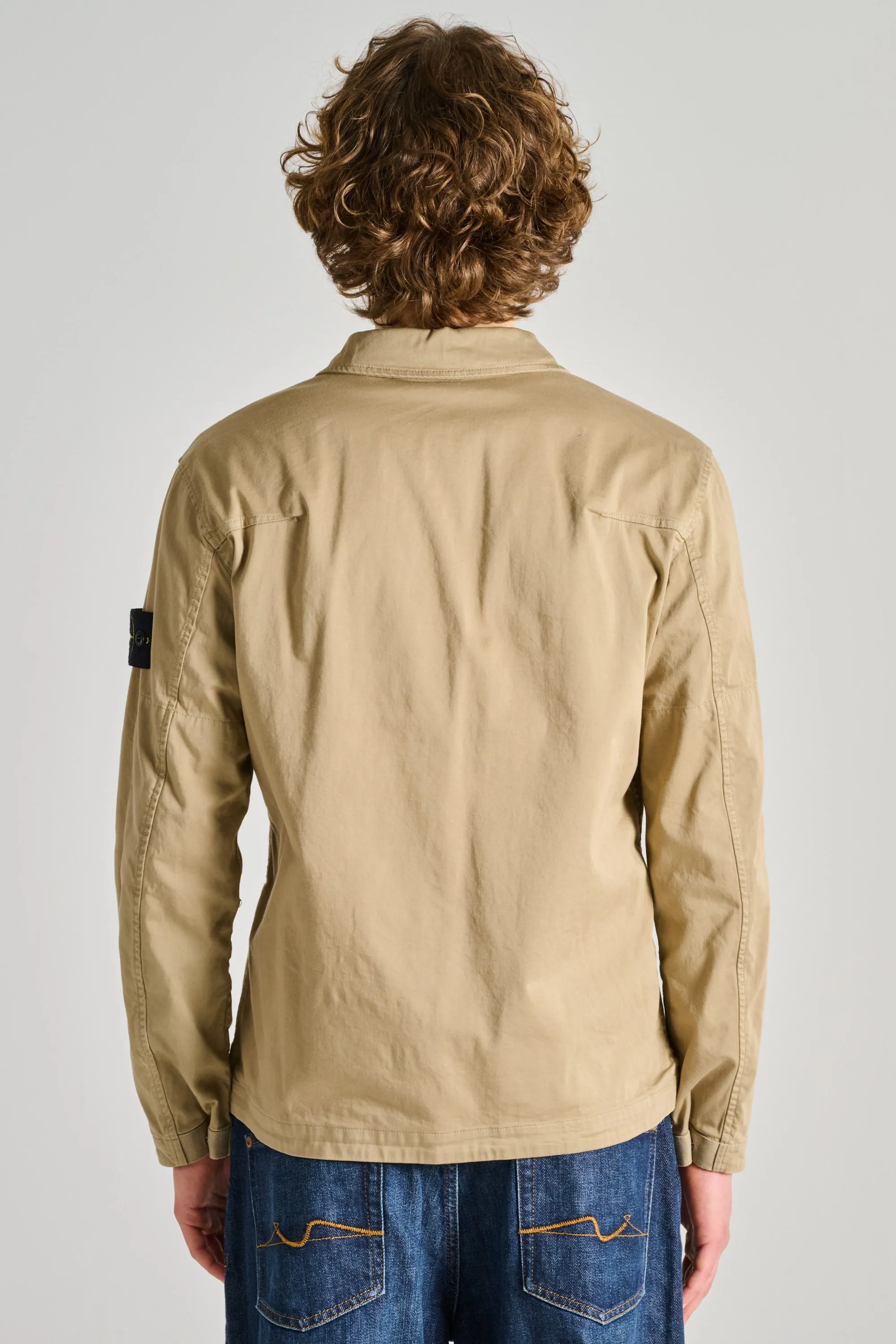 Stone Island Shirts Beige Uomo
