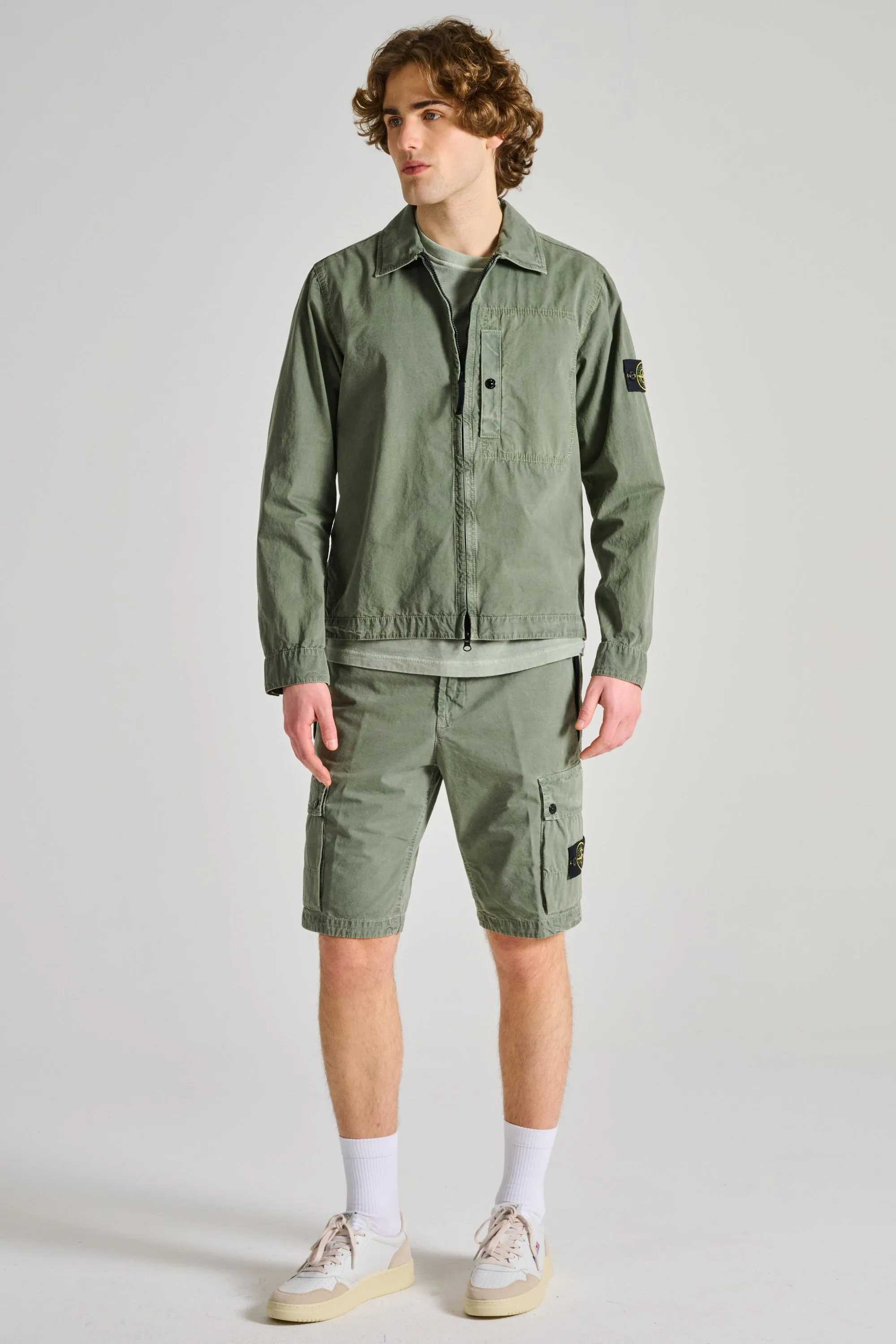 Stone Island Shirts Verde Uomo