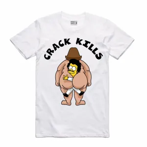 Streetwear on Demand BOOTLEG CRACK BART TEE WHITE