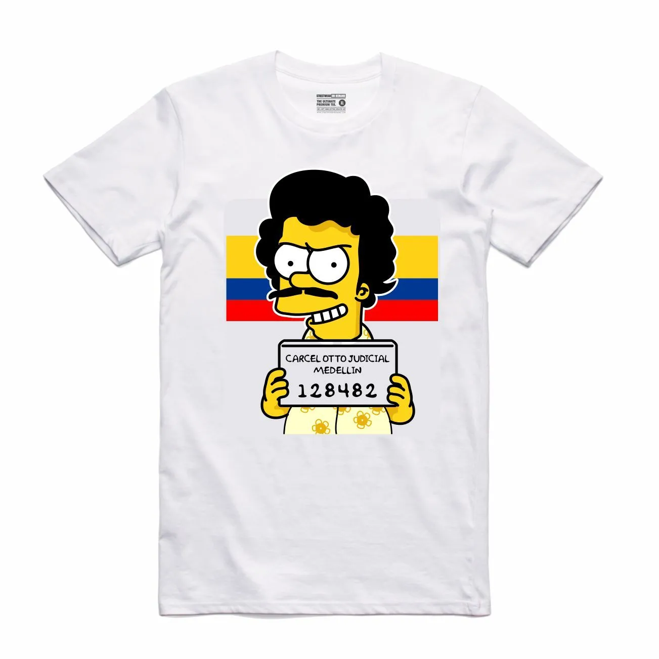 Streetwear on Demand BOOTLEG ESCO BART TEE WHITE