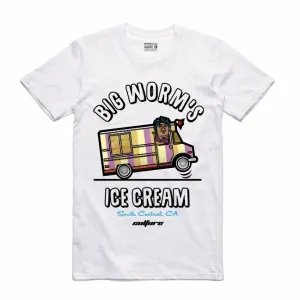 Streetwear on Demand CULTURE BIG WORM HOOD BOYZ TEE WHITE