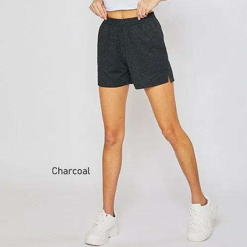 Stretch Terry Basic Elastic Waistband Sweatshorts