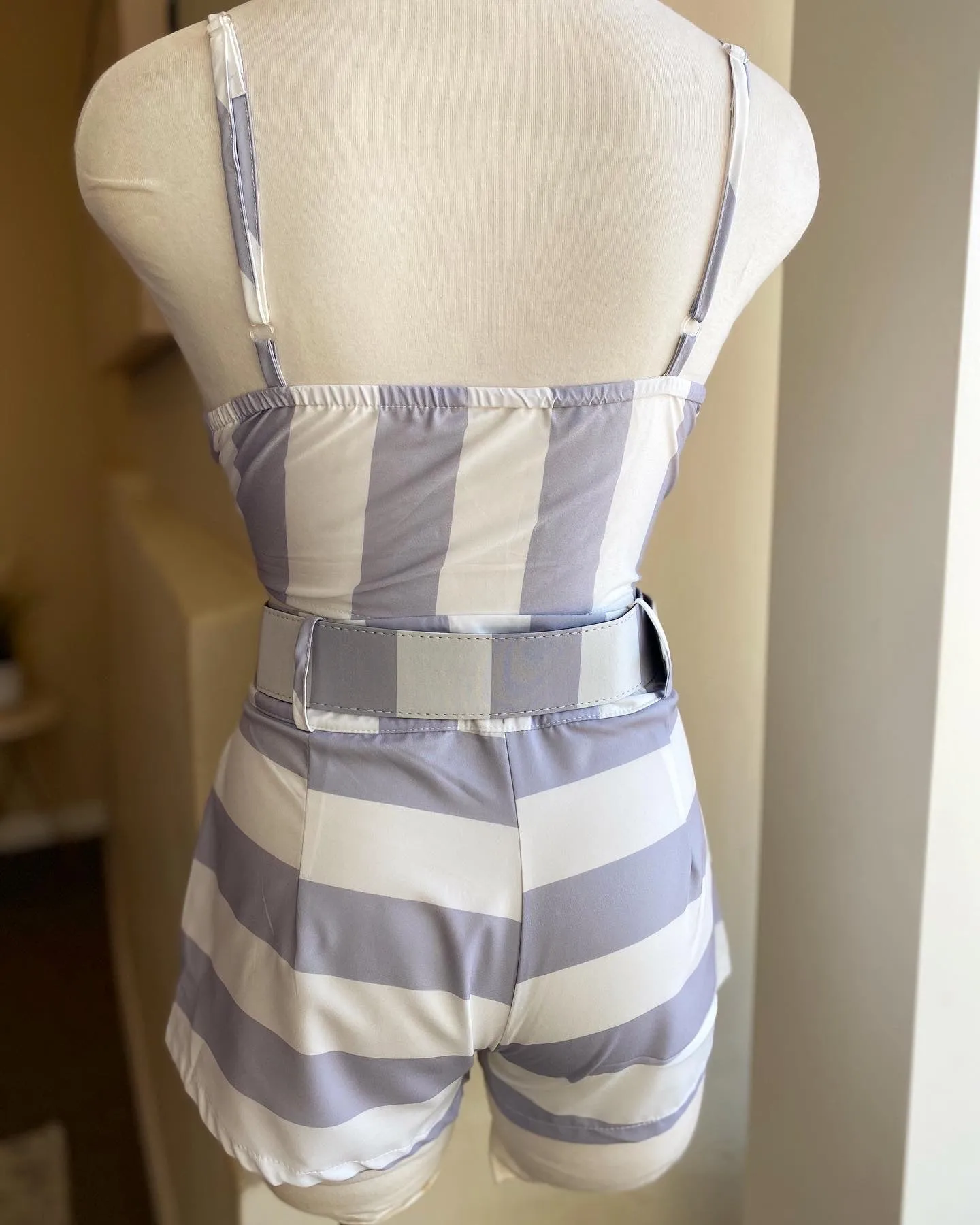 Stripe Belted Shorts Set FINAL SALE