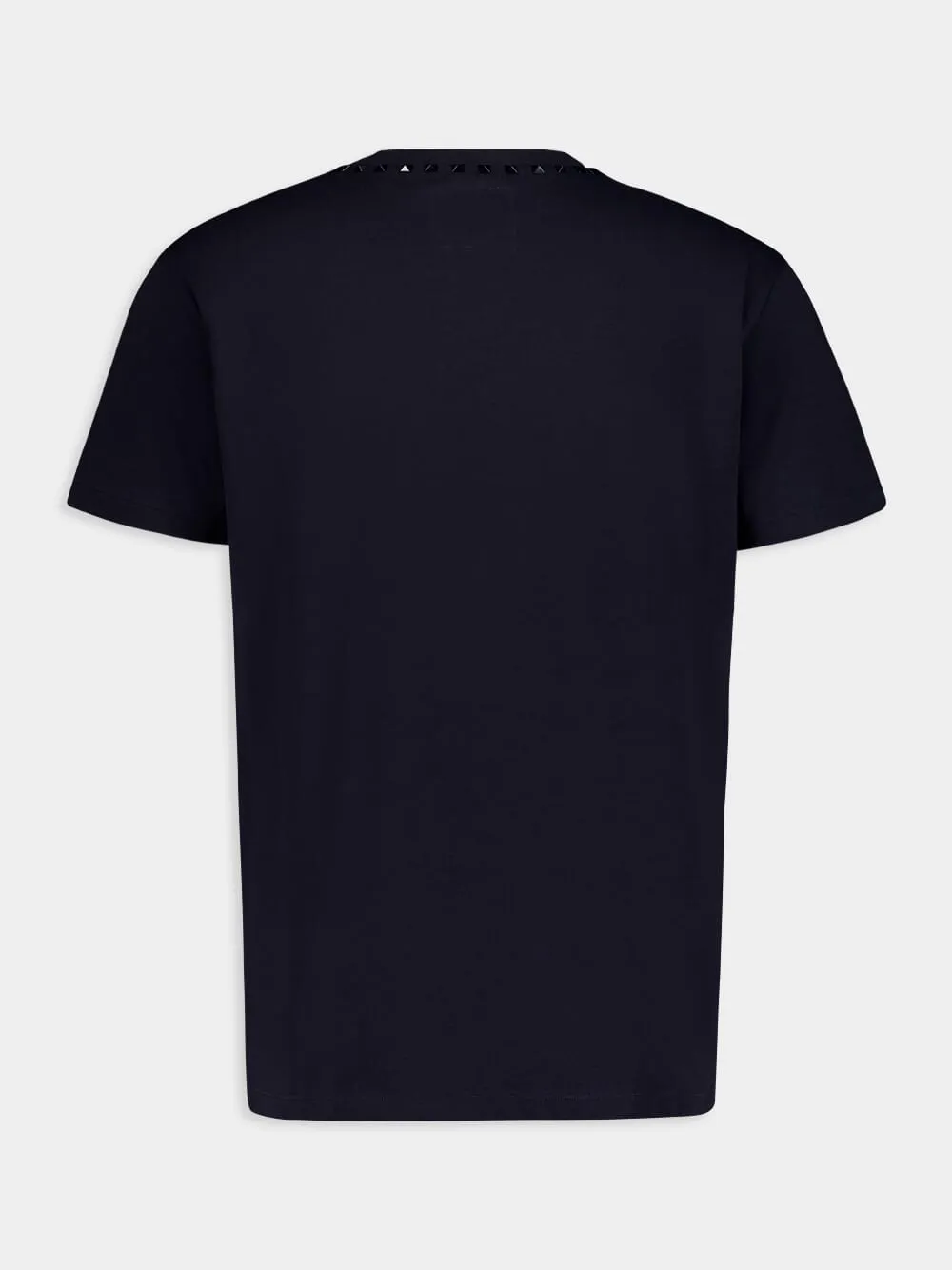Studded Navy Crew-Neck T-Shirt