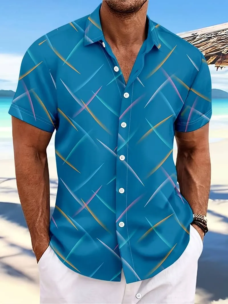 Stylish Adam printed shirt, short-sleeved and button-down