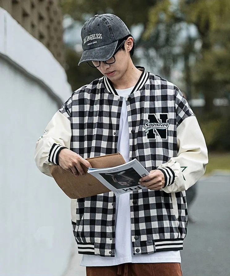 Stylish Button-Up Varsity Jacket for Casual Wear