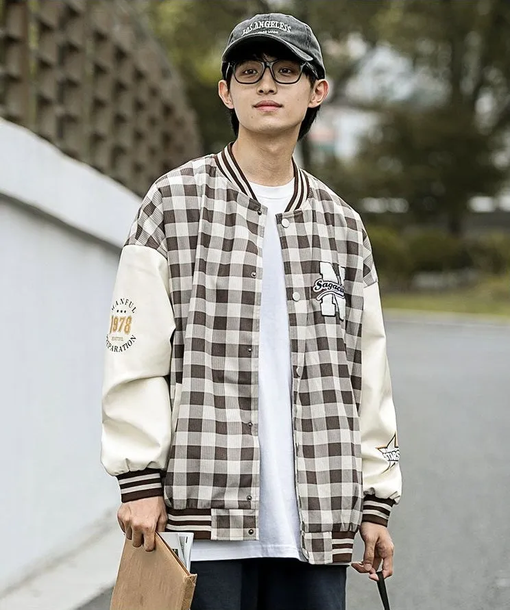 Stylish Button-Up Varsity Jacket for Casual Wear