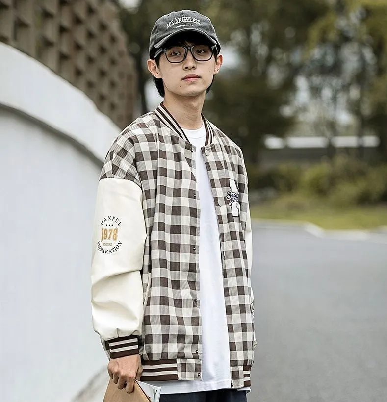 Stylish Button-Up Varsity Jacket for Casual Wear