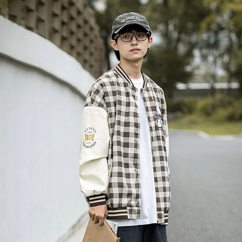Stylish Button-Up Varsity Jacket for Casual Wear