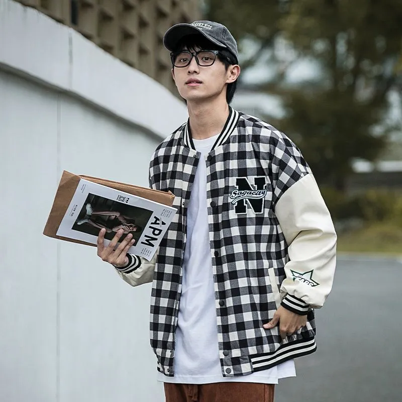 Stylish Button-Up Varsity Jacket for Casual Wear