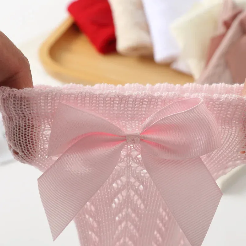 Summer Baby Girls' Knee-High Bow Socks