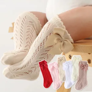 Summer Baby Girls' Knee-High Bow Socks