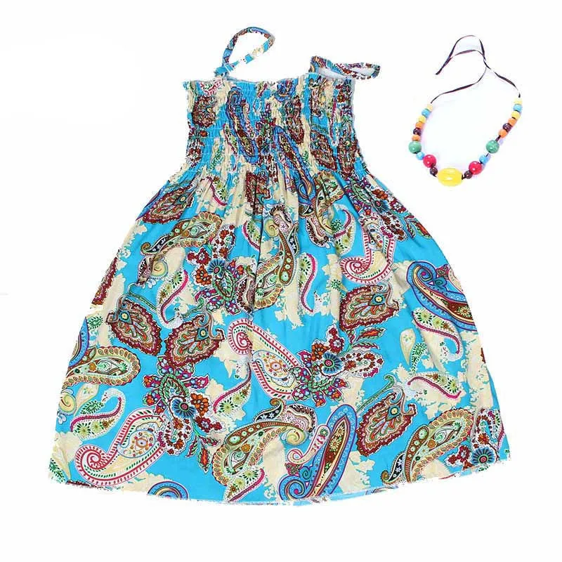 Summer kids clothing girls children beach dresses for girls fashion bohemian style girls dresses