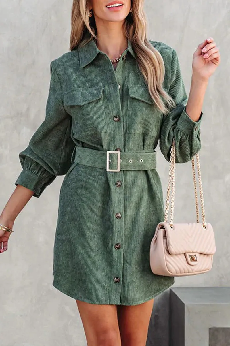 Sweet Elegant Pocket Frenulum Solid Color Square Collar A Line Dresses(3 Colors)