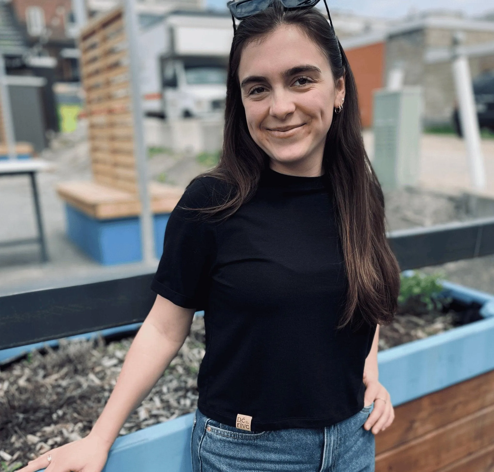 T-shirt Crop Top Noir «Classique»