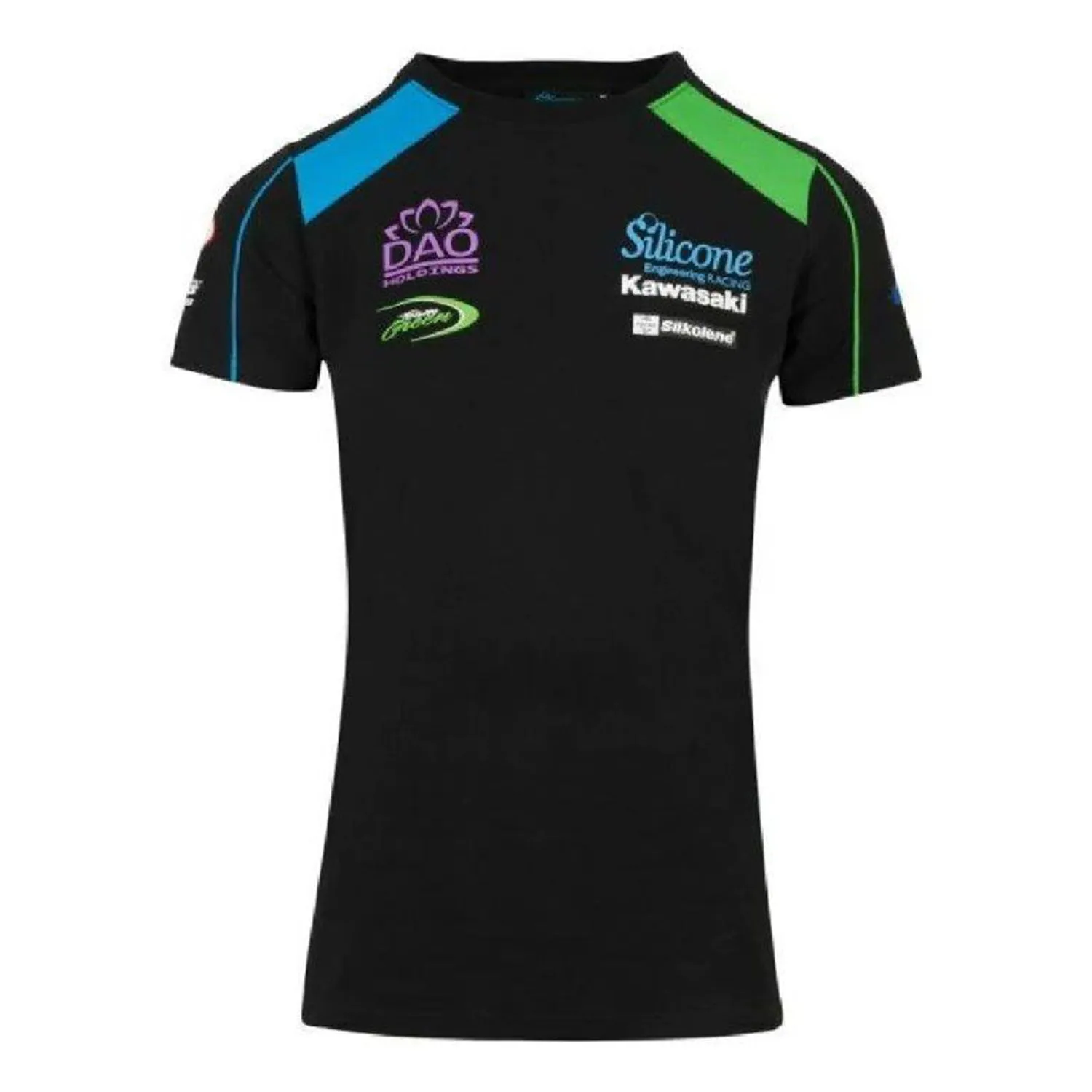 T-SHIRT Kawasaki Racing Team Bike MotoGP BSB Womens Tee NEW! Ladies Black XS