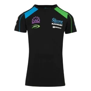 T-SHIRT Kawasaki Racing Team Bike MotoGP BSB Womens Tee NEW! Ladies Black XS
